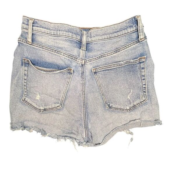 Silver Jeans Light Wash High Rise Distressed Cut Off Denim Shorts - Picture 5 of 6